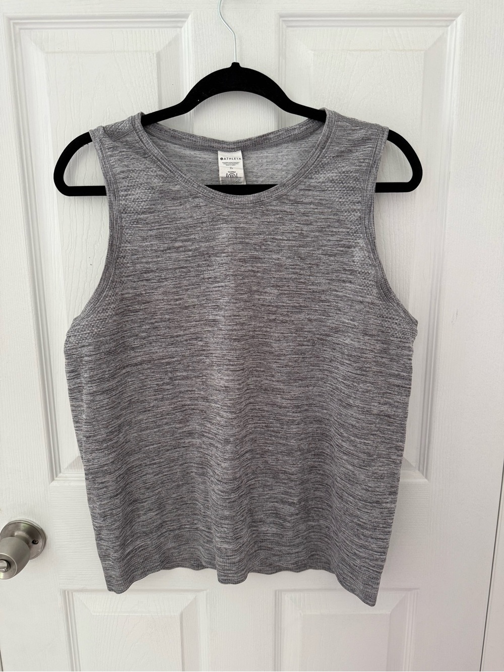 Athleta Gray Muscle Workout Tank Top Size XL
